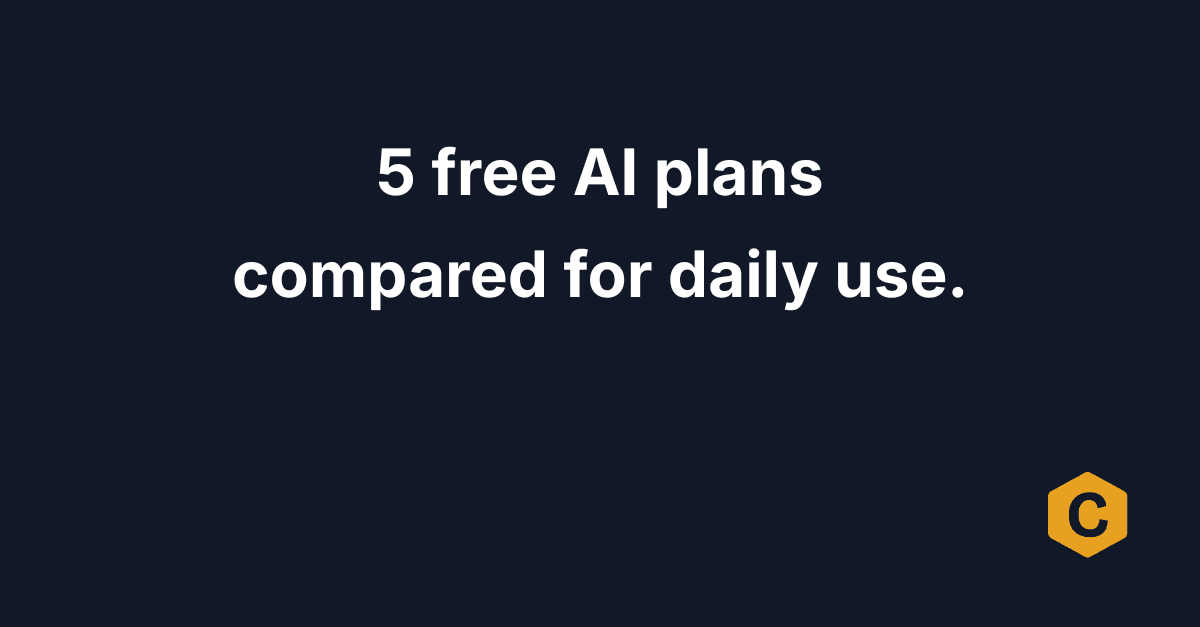 5 free AI plans compared for daily use.